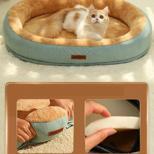 Comfy Pet Bed: Winter Bliss Edition